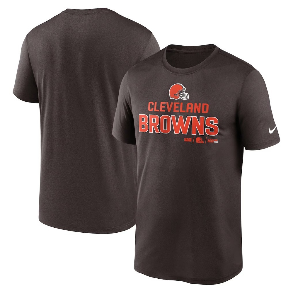 New Nike Cleveland Browns Mens Football Dri-fit Shirt‎ Size Small Brown Orange